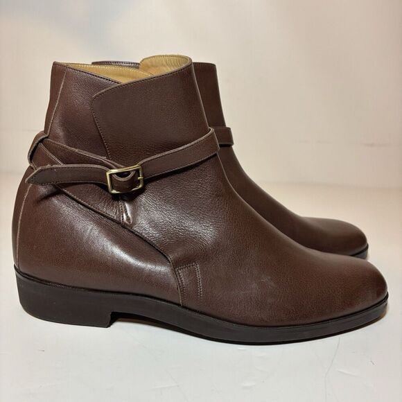 E. Vogel NYC Custom Chelsea Leather Ankle Brown Boots Women’s Size 10 7” Height - Picture 2 of 13